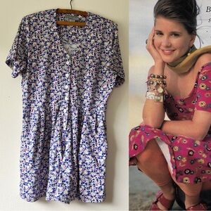 Floral vintage 90’s Carol Anderson shortall romper size‎ XS